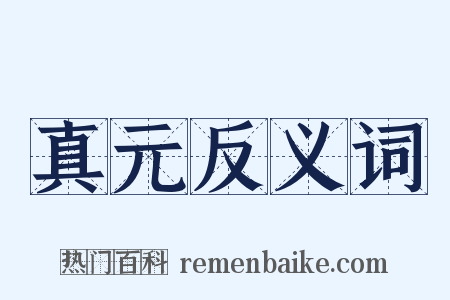 真元反义词是什么意思的图片